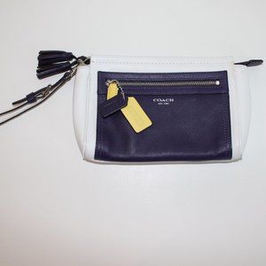 EUC Coach White/Purple/Yellow Clutch/Wristlet